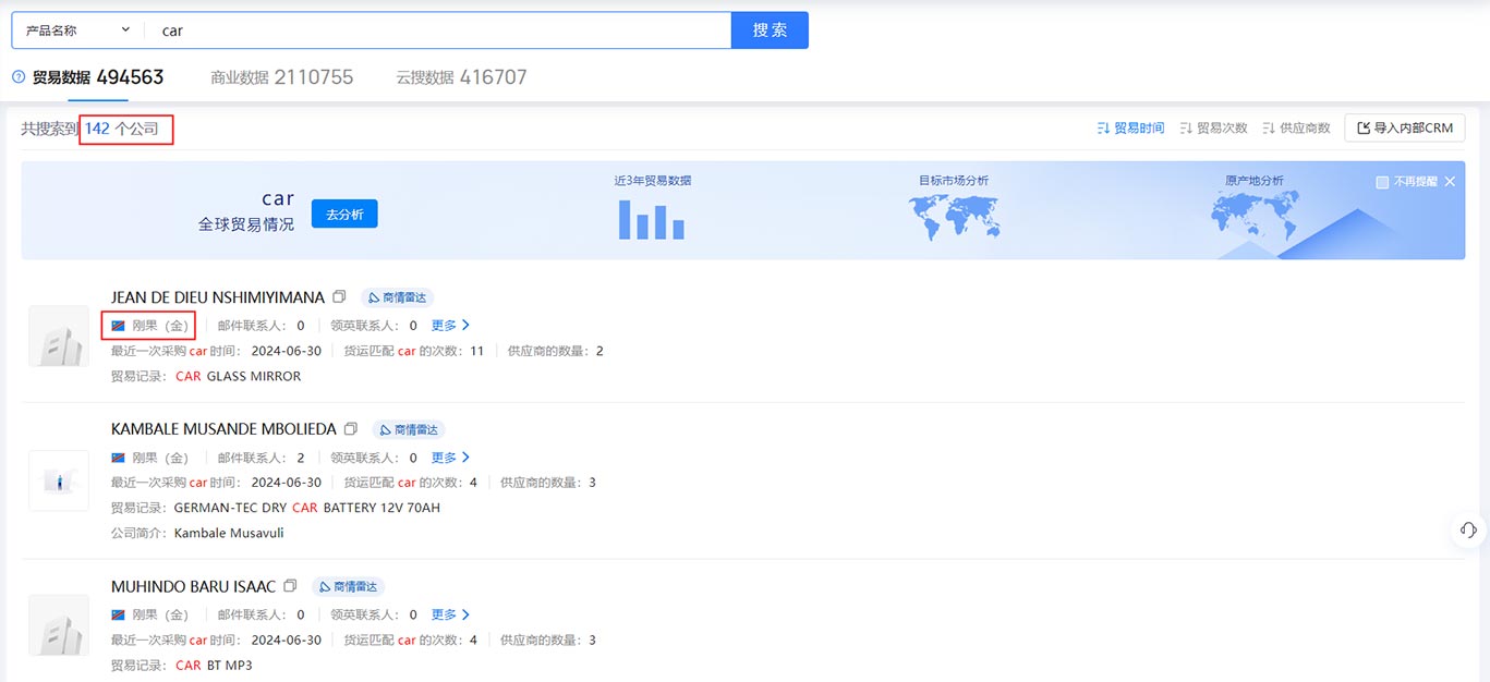 海關(guān)數(shù)據(jù),剛果海關(guān)數(shù)據(jù),剛果（金）海關(guān)數(shù)據(jù)