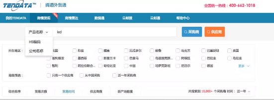 騰道,商情發(fā)現(xiàn),tendata,一鍵搜索,外貿(mào)企業(yè),外貿(mào)通,客戶開(kāi)發(fā)