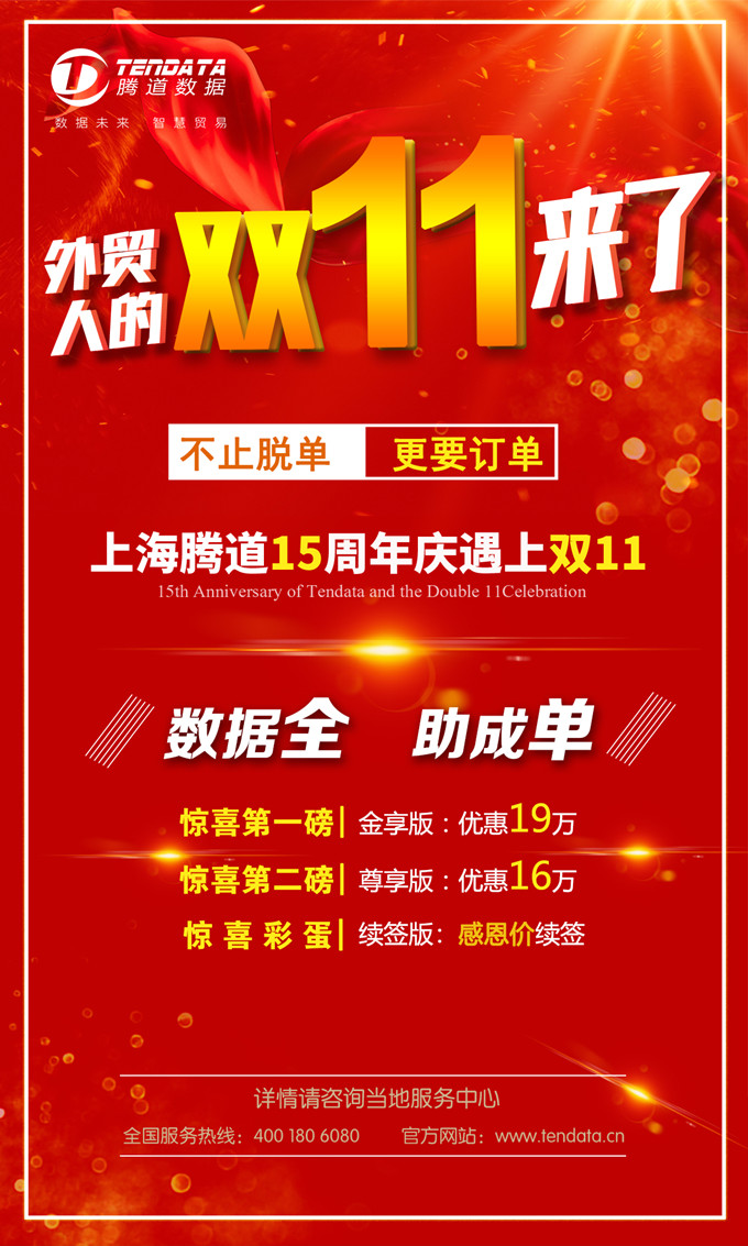 騰道數(shù)據(jù),上海騰道數(shù)據(jù)庫,騰道十五周年,外貿(mào)人的雙十一